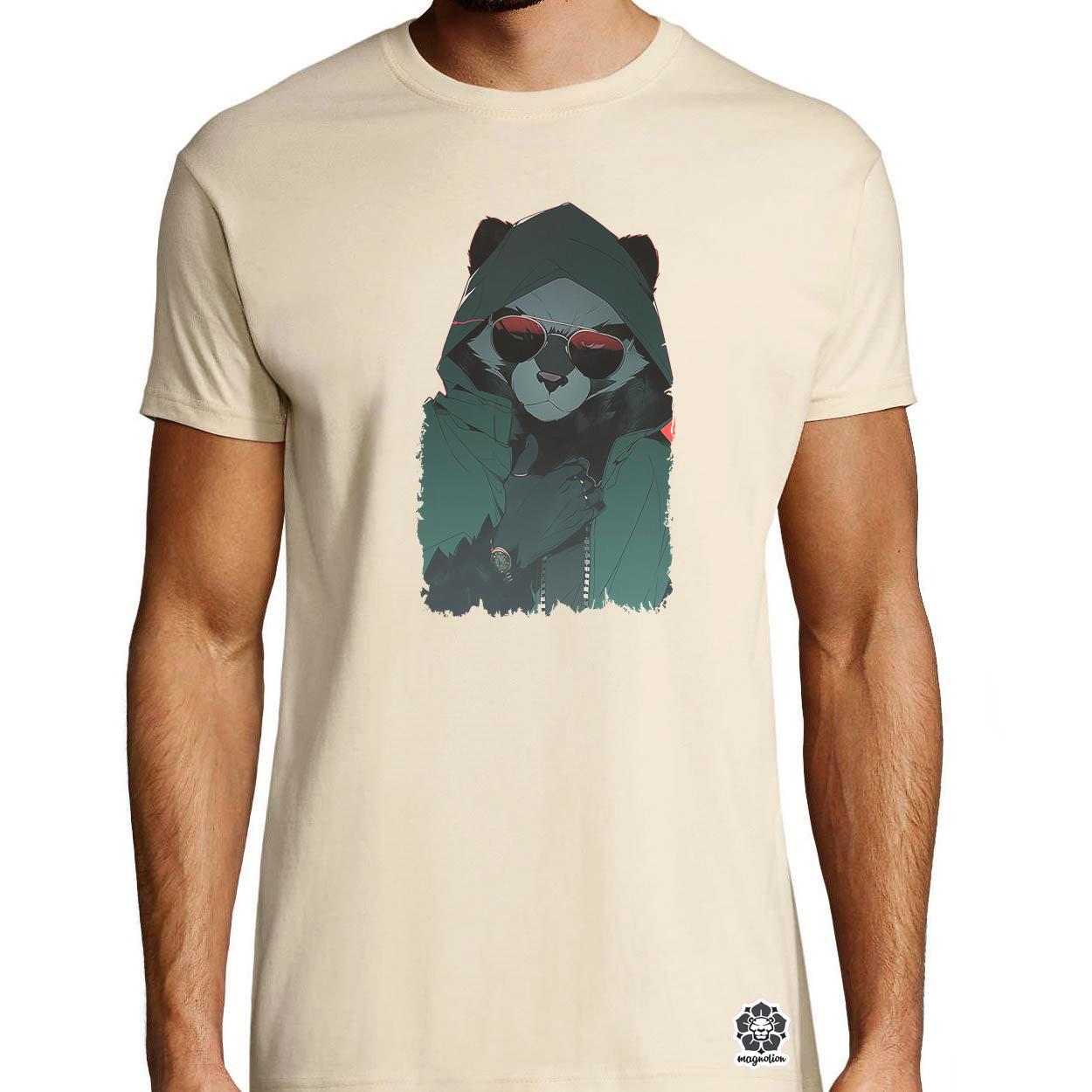 Laza napszemcsis panda v7 egyedi póló 