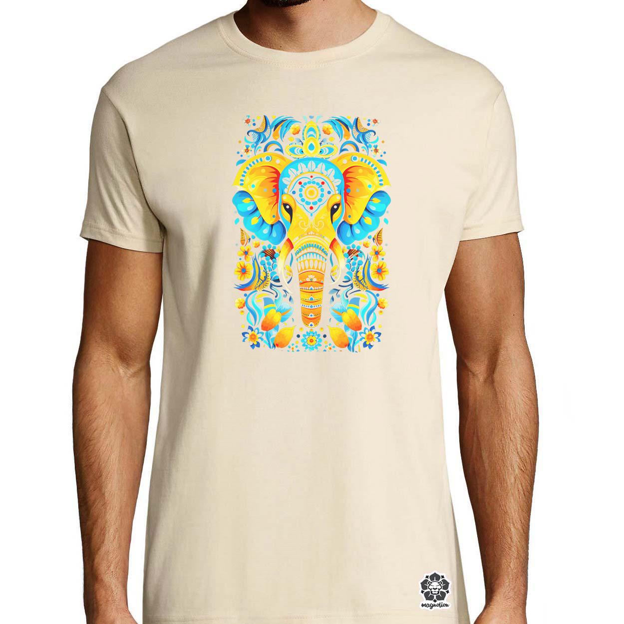 Mandala elefánt v2 egyedi póló 