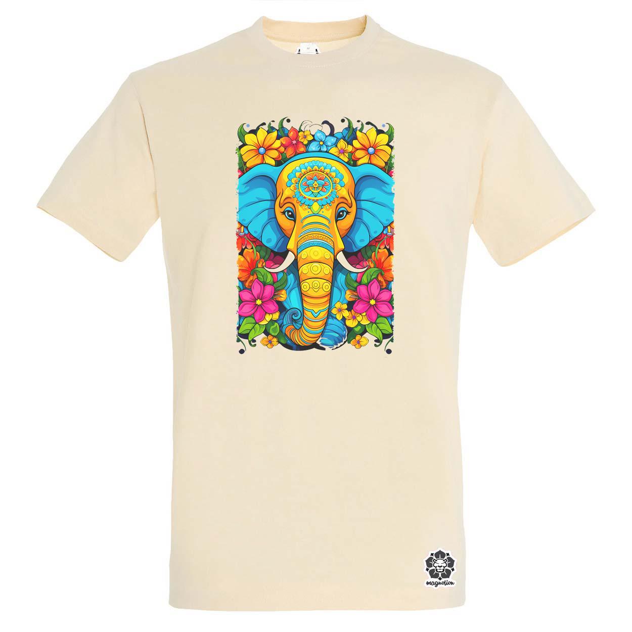 Mandala elefánt v3 egyedi póló 