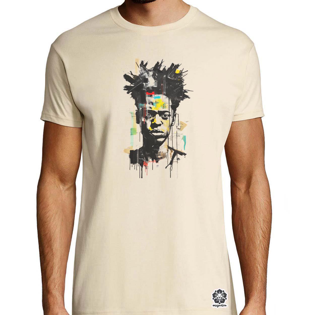 Basquiat portré v3 egyedi póló 
