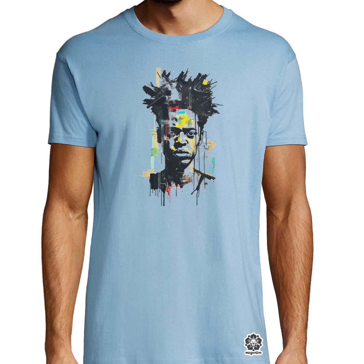 Basquiat portré v3 egyedi póló 