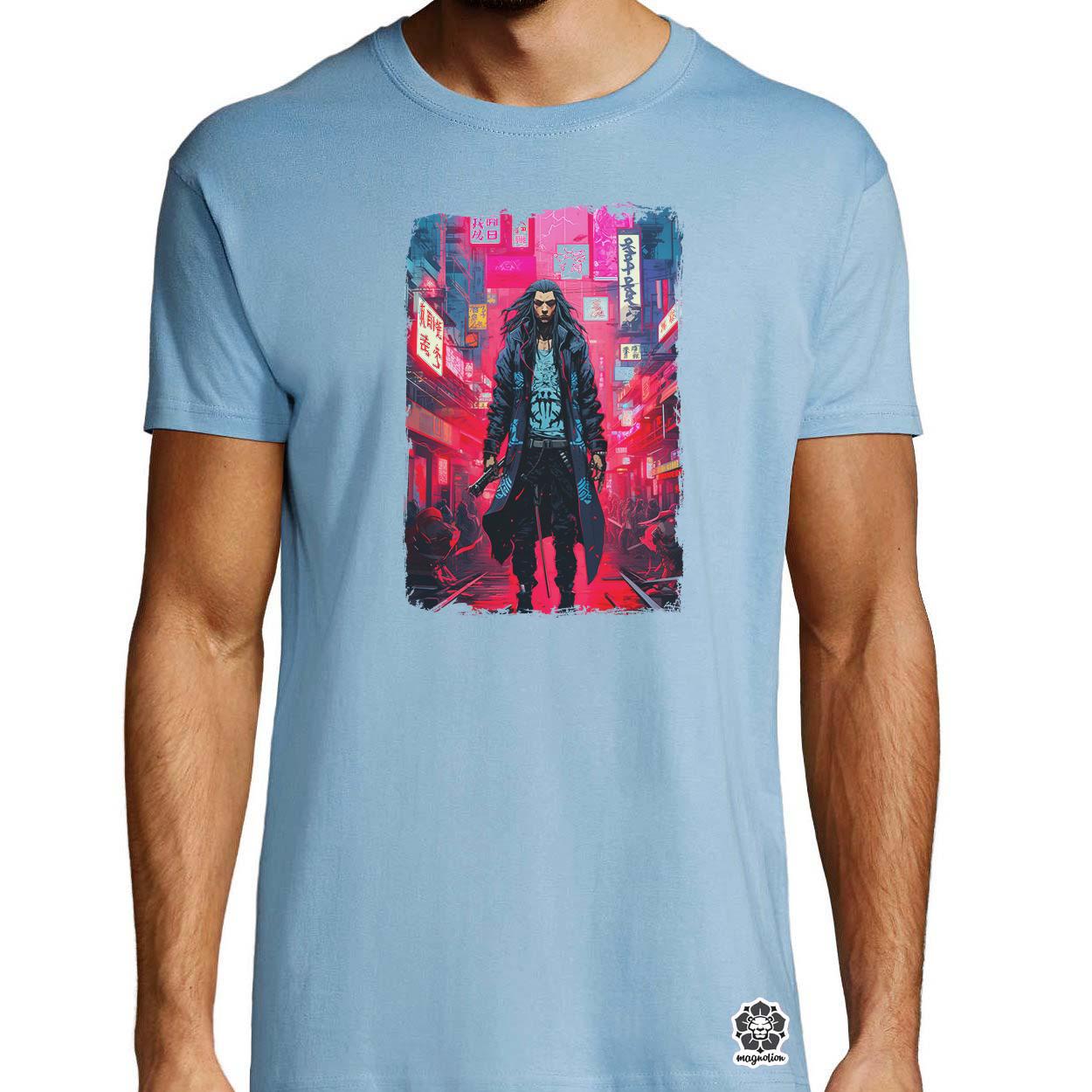 Cyberpunk yakuza szamuráj v8 egyedi póló 