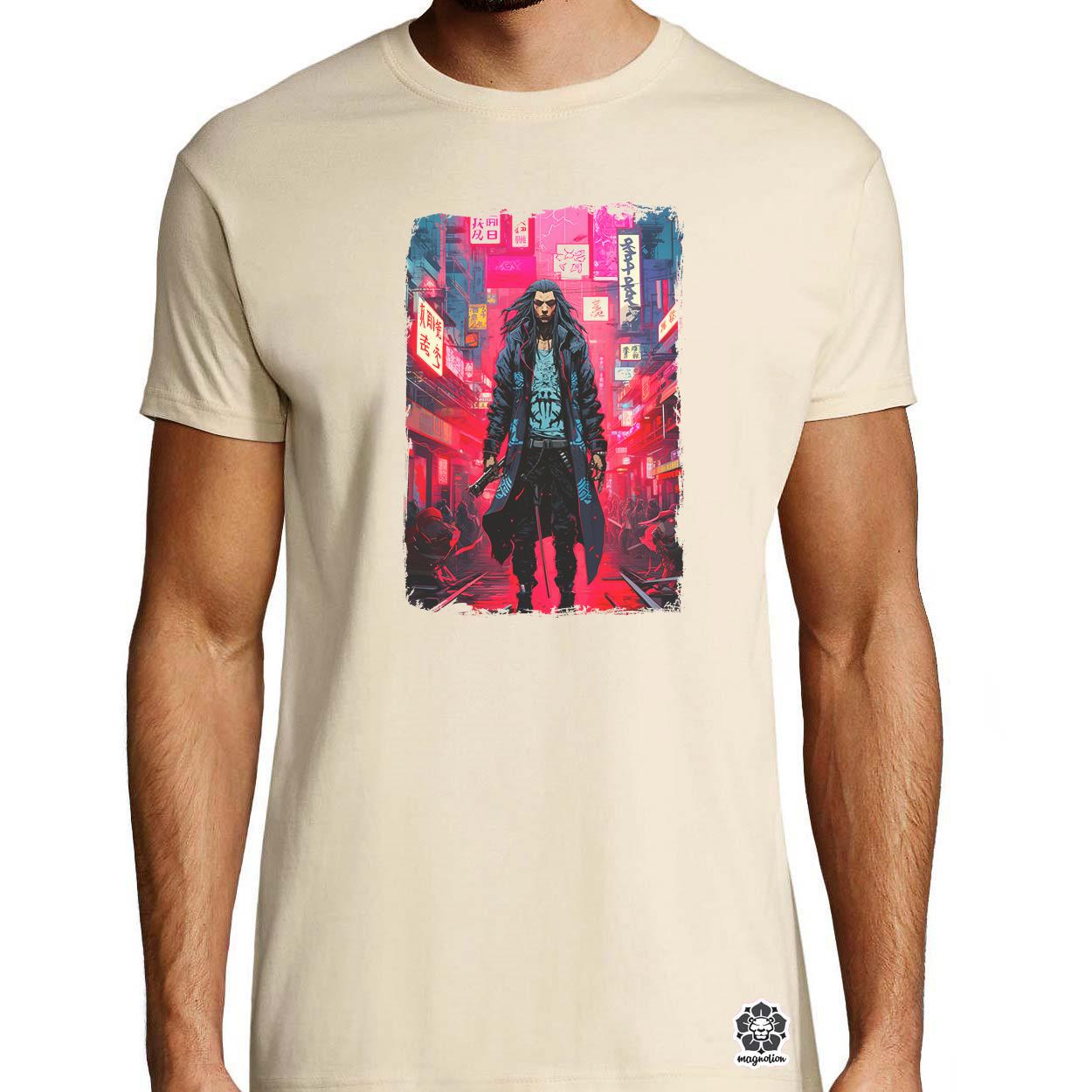Cyberpunk yakuza szamuráj v8 egyedi póló 