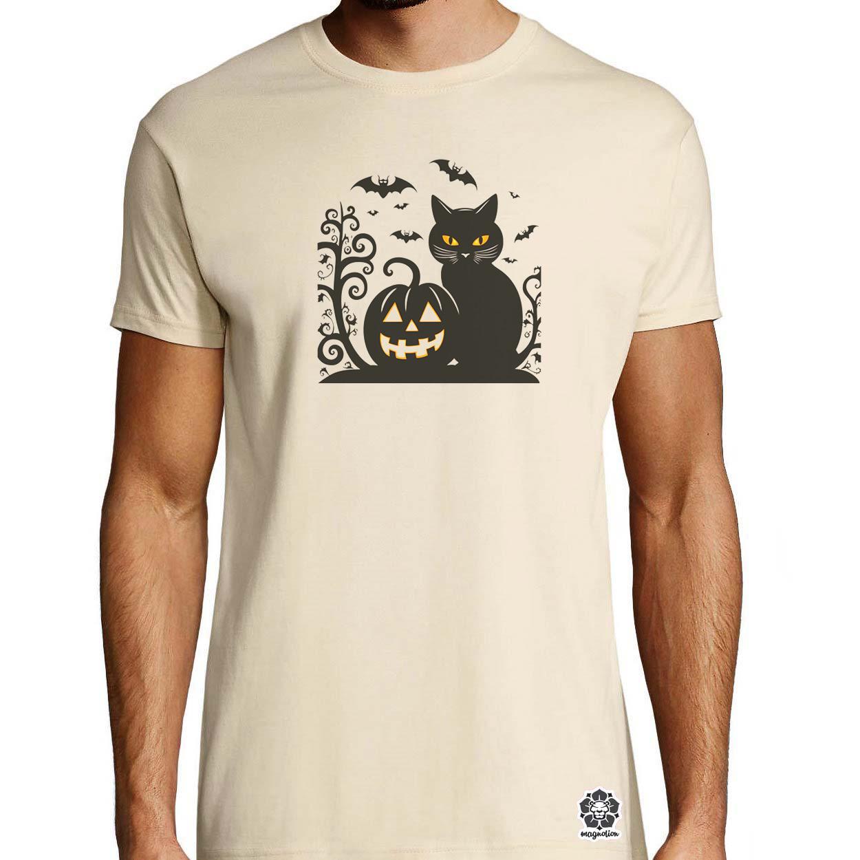 Halloween macsek v1 egyedi póló 