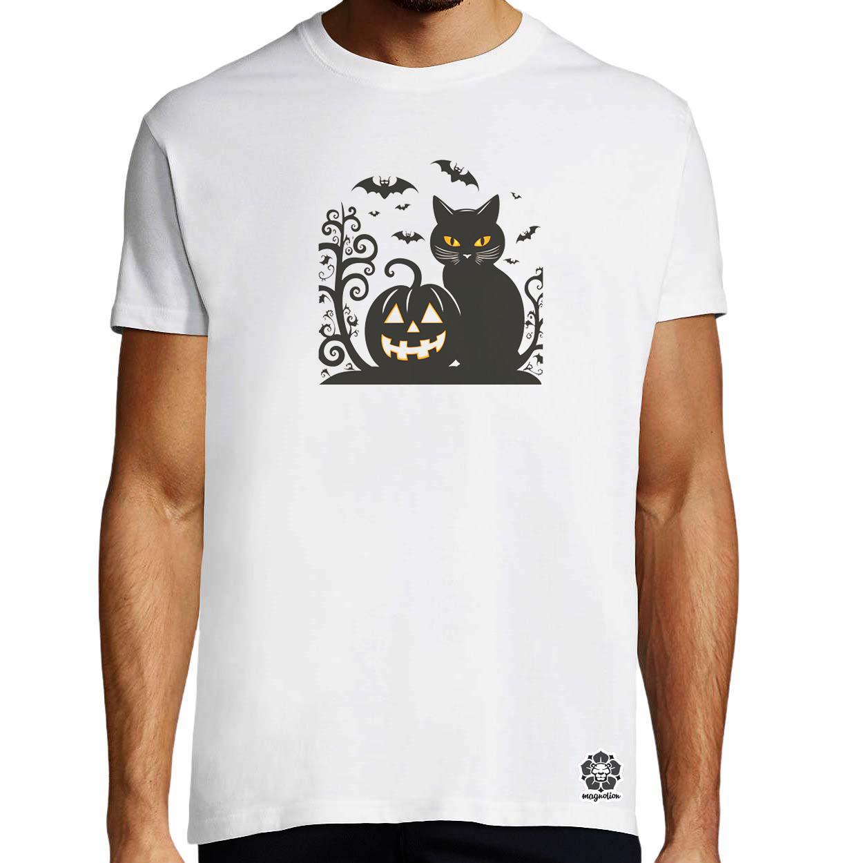 Halloween macsek v1 egyedi póló 