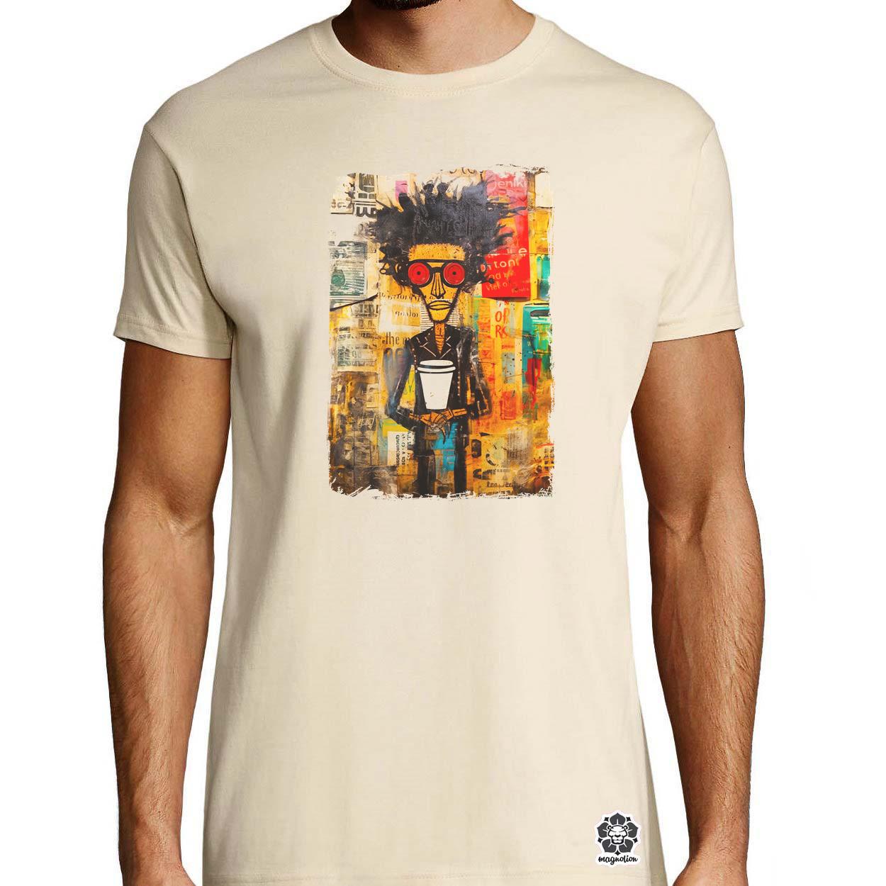 NYC napfelkelte Basquiat graffiti v7 egyedi póló 