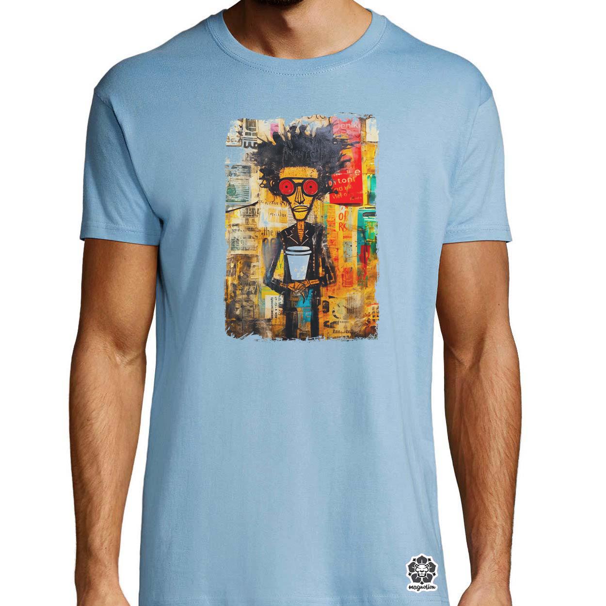 NYC napfelkelte Basquiat graffiti v7 egyedi póló 