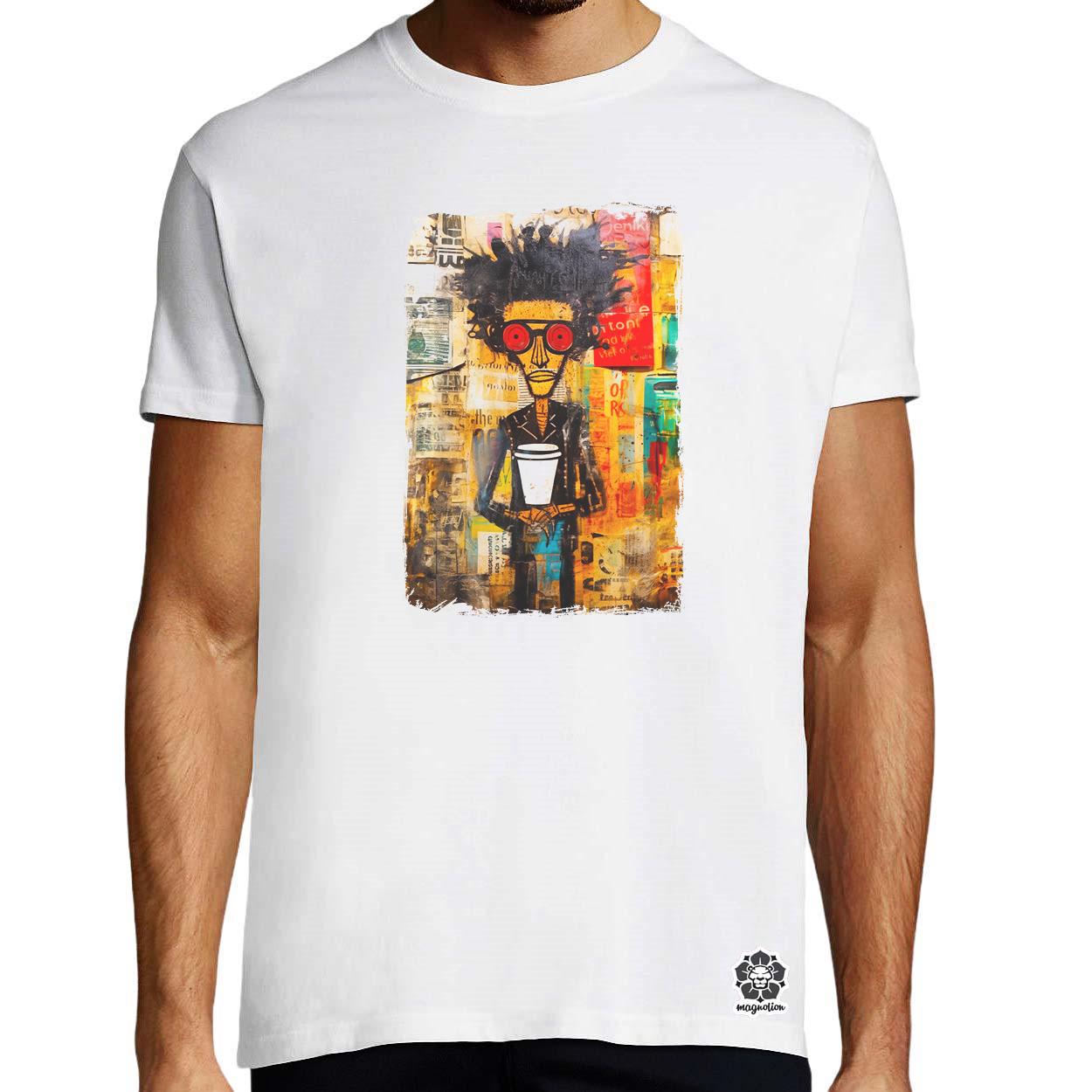 NYC napfelkelte Basquiat graffiti v7 egyedi póló 