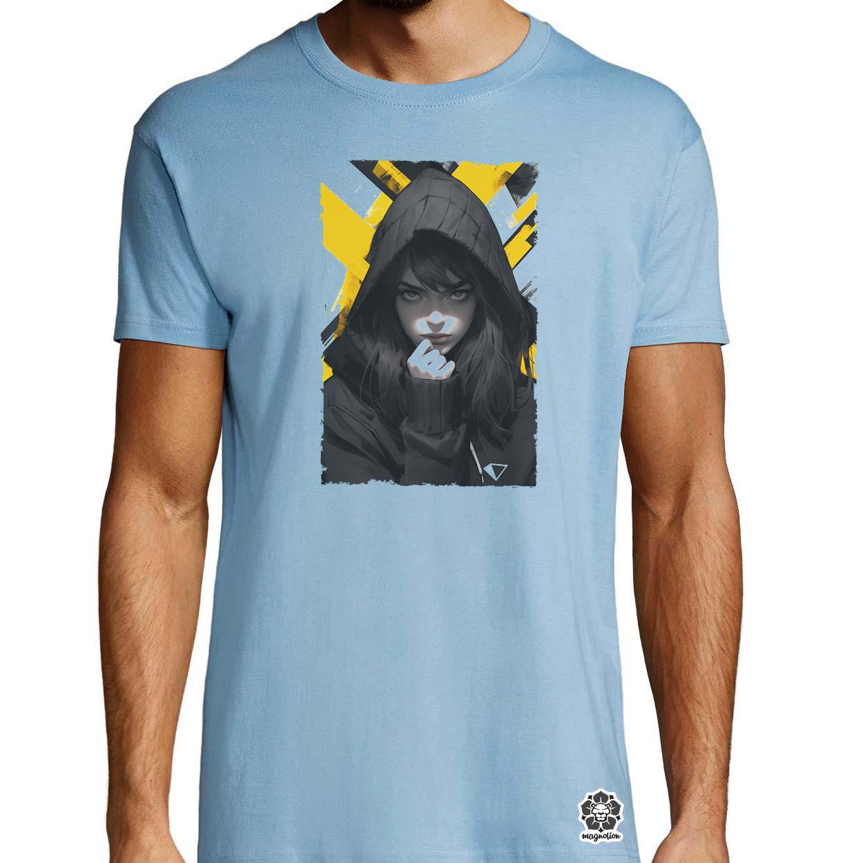 Anime lány pózol v6 egyedi póló 