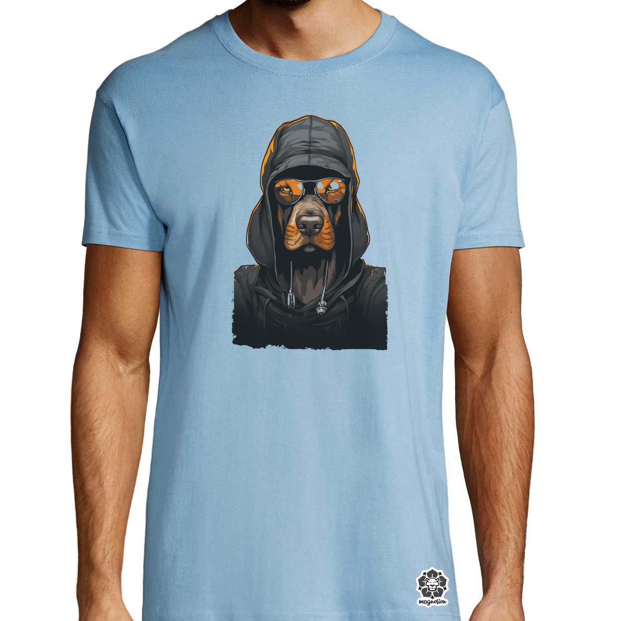Laza Basset Hound v2 egyedi póló 