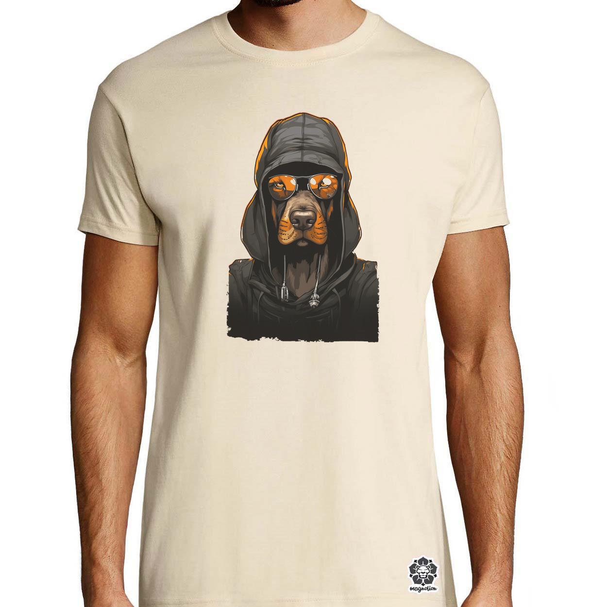 Laza Basset Hound v2 egyedi póló 