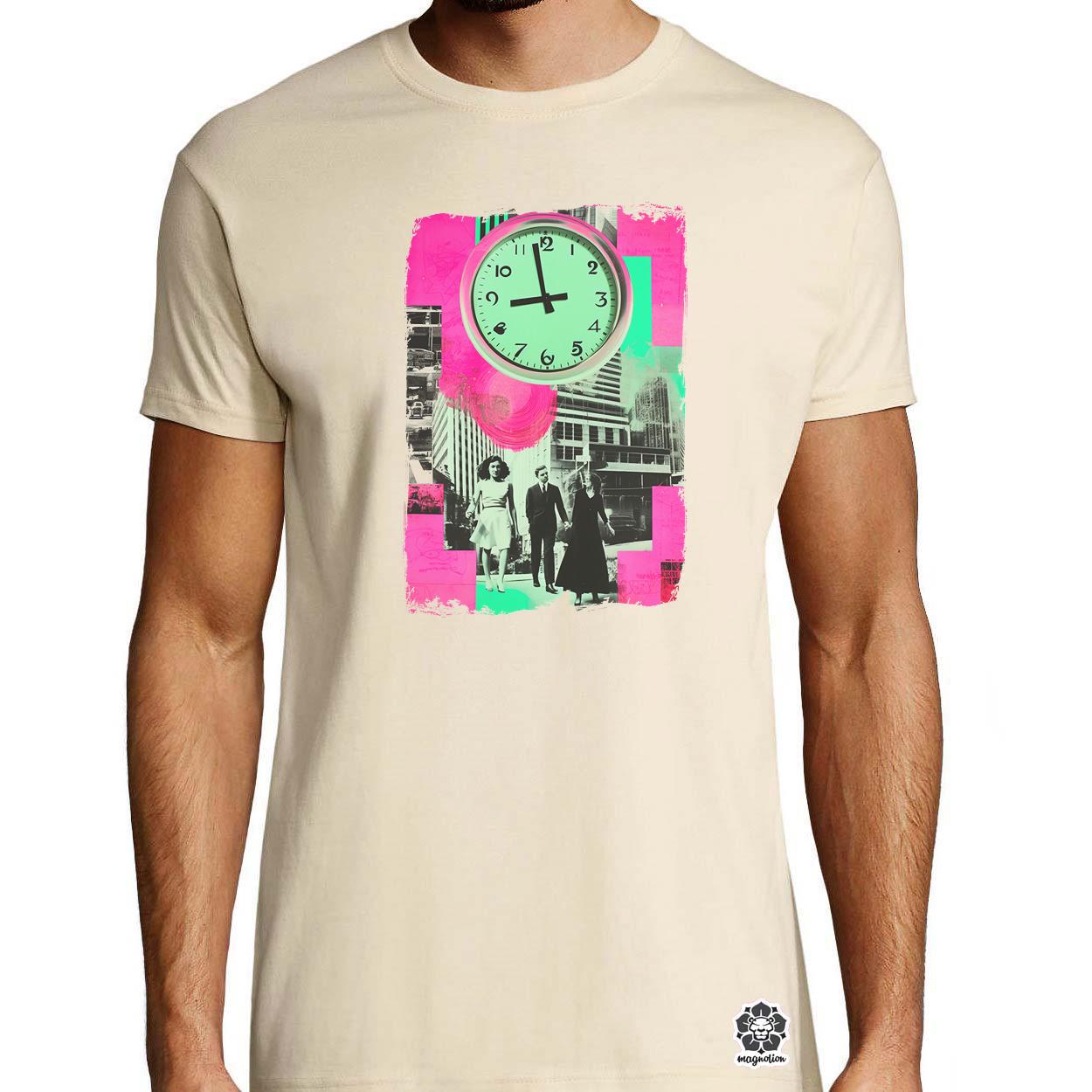 Pop art idő kollázs v1 egyedi póló 