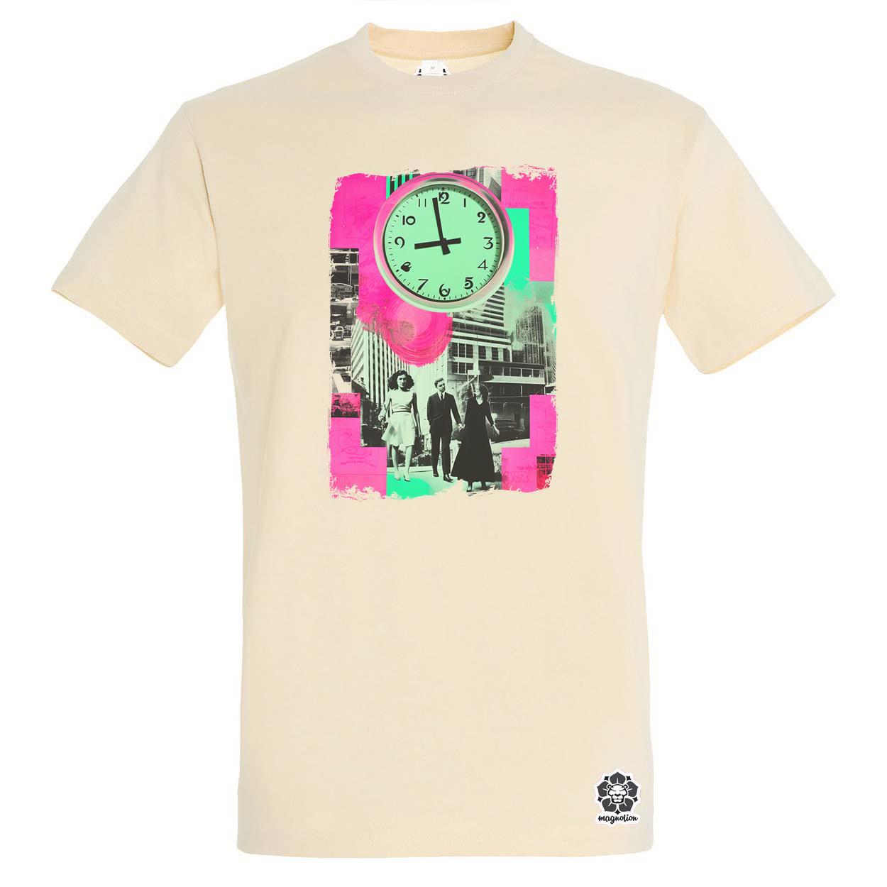 Pop art idő kollázs v1 egyedi póló 