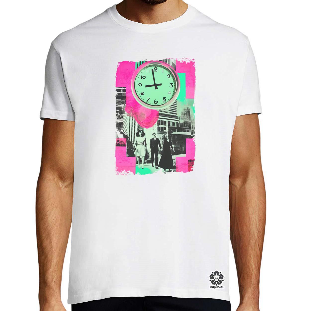 Pop art idő kollázs v1 egyedi póló 