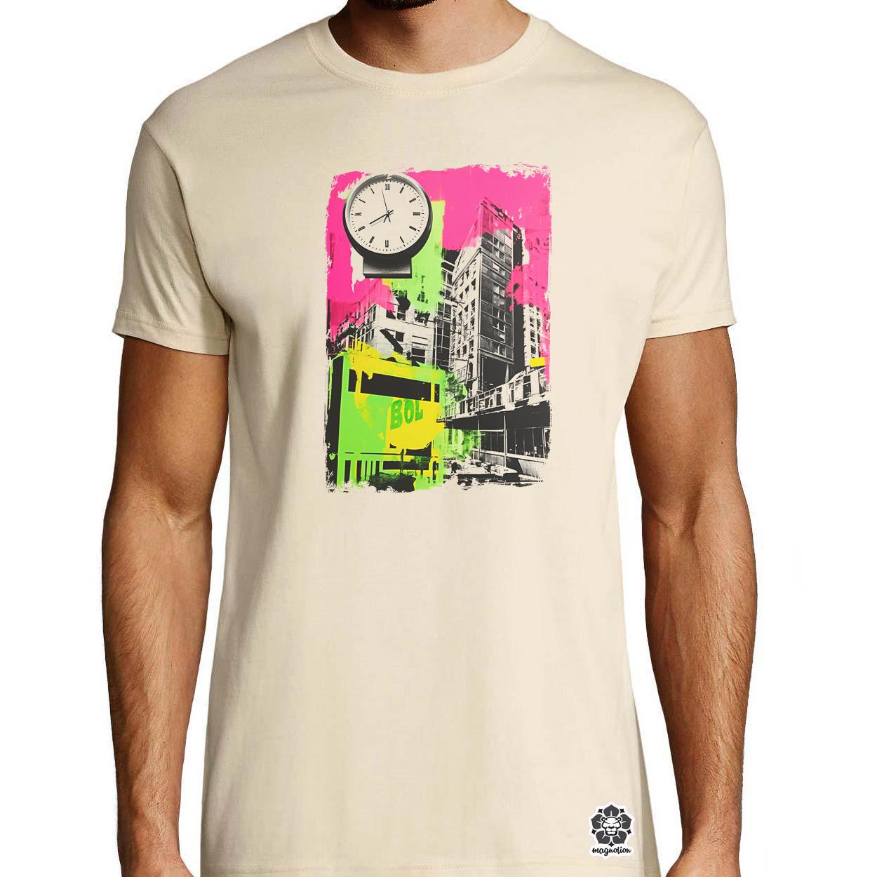 Pop art idő kollázs v2 egyedi póló 