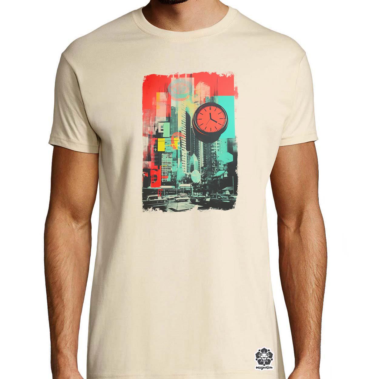 Pop art idő kollázs v3 egyedi póló 