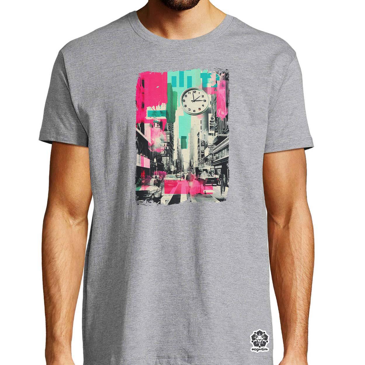Pop art idő kollázs v4 egyedi póló 