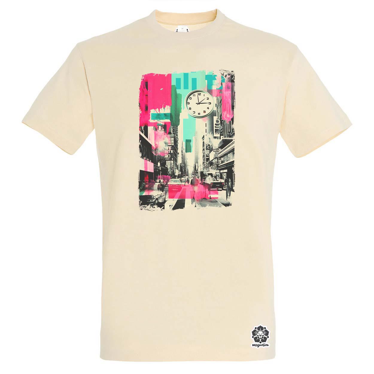 Pop art idő kollázs v4 egyedi póló 