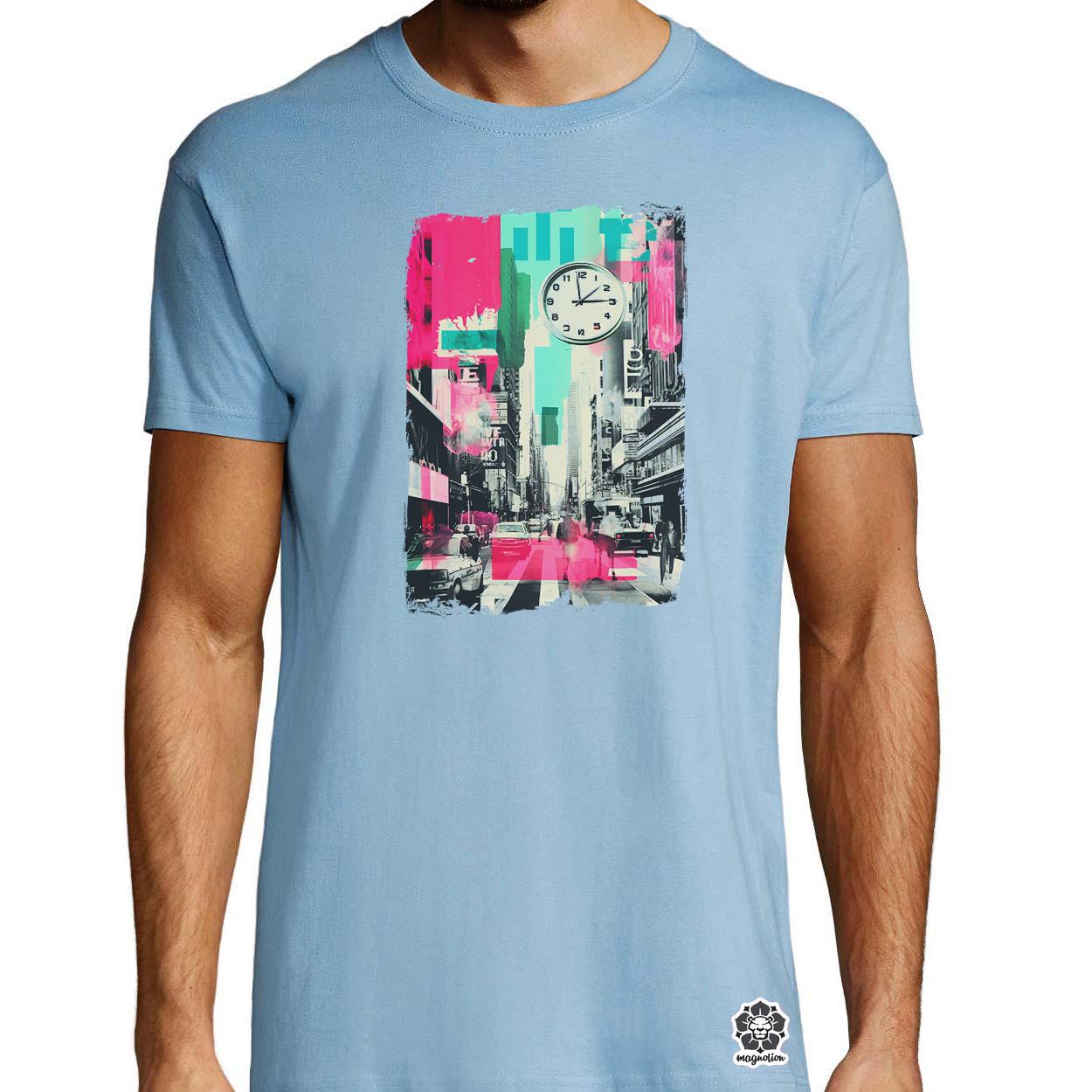 Pop art idő kollázs v4 egyedi póló 