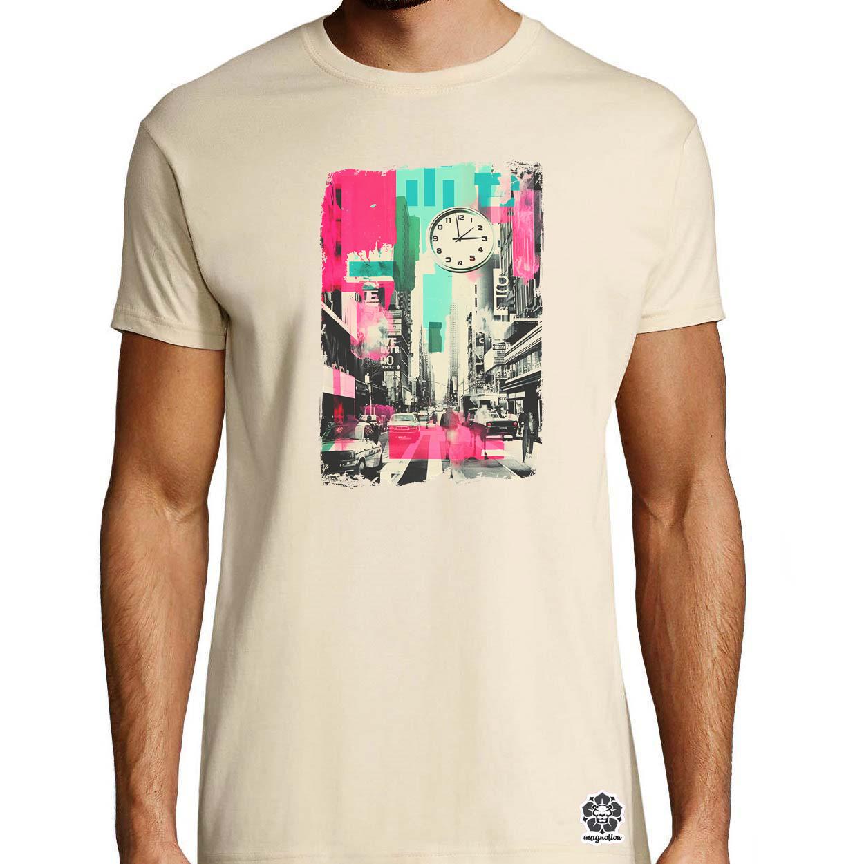 Pop art idő kollázs v4 egyedi póló 