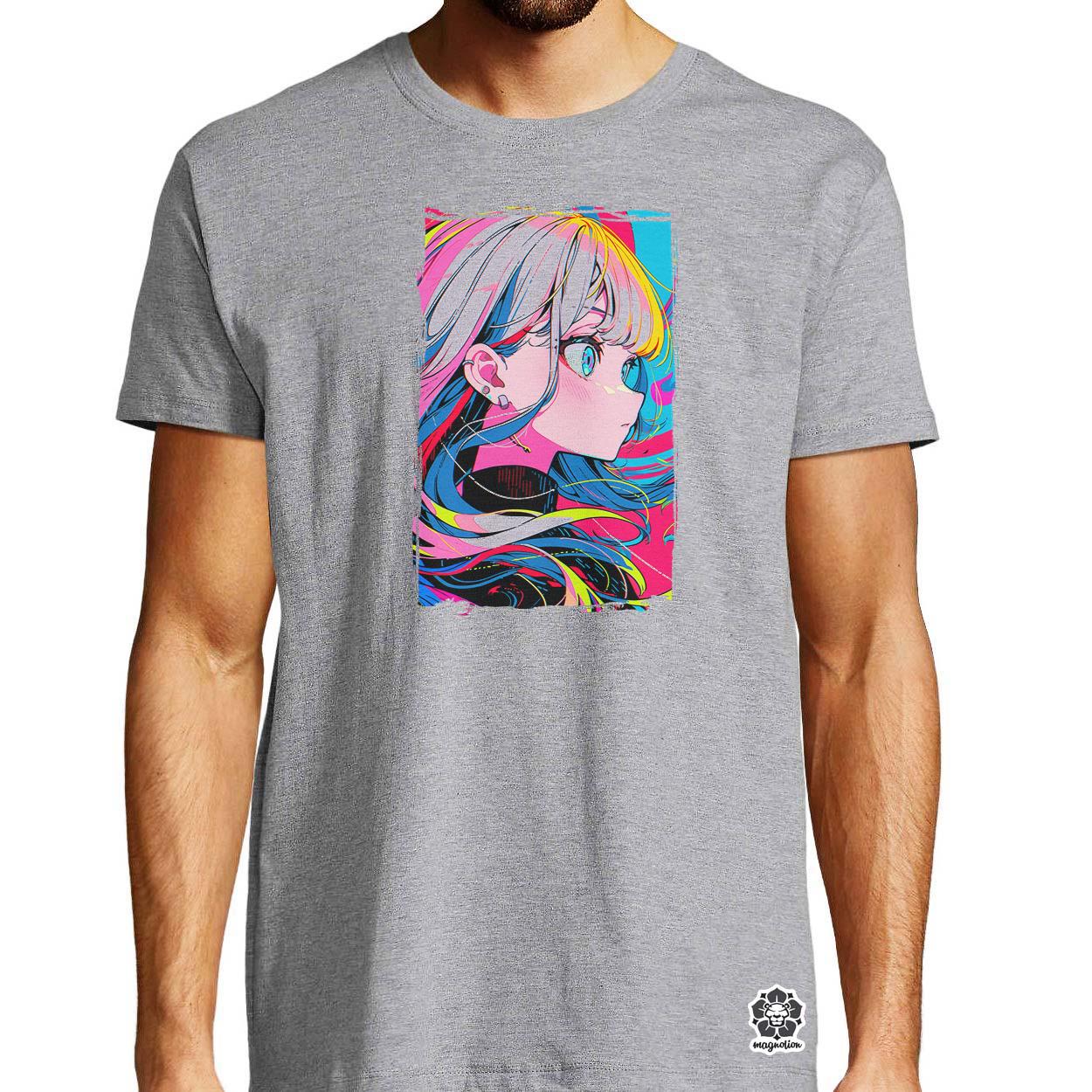 Pszichedelikus anime lány v1 egyedi póló 