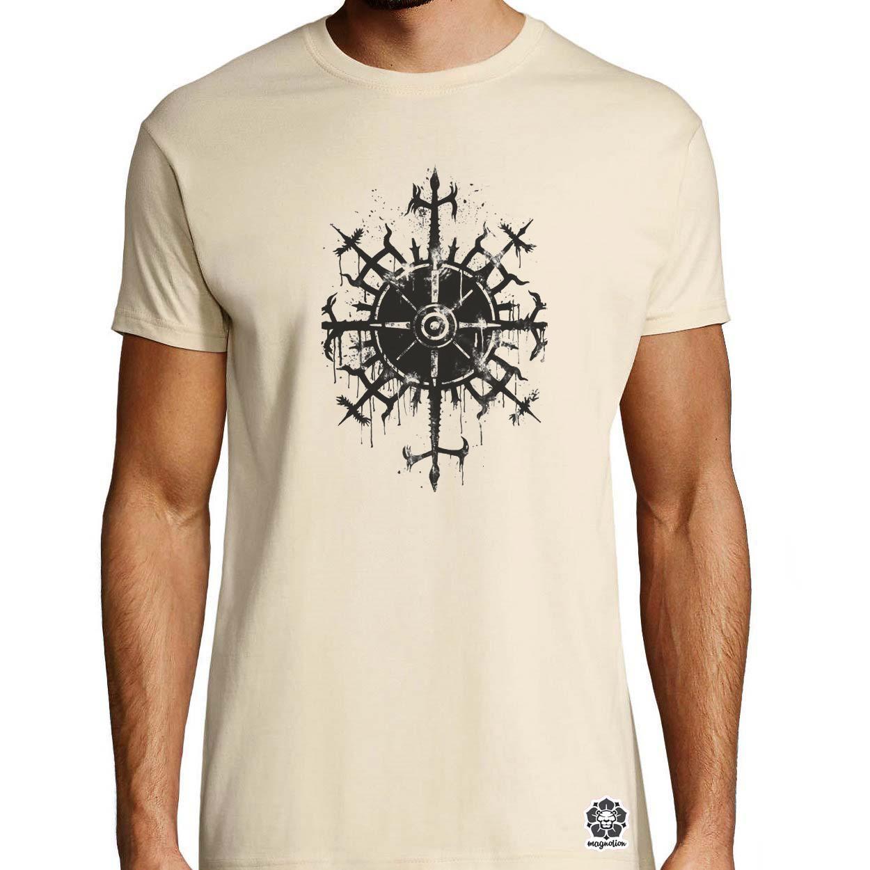 Vegvísir rúna v2 egyedi póló 