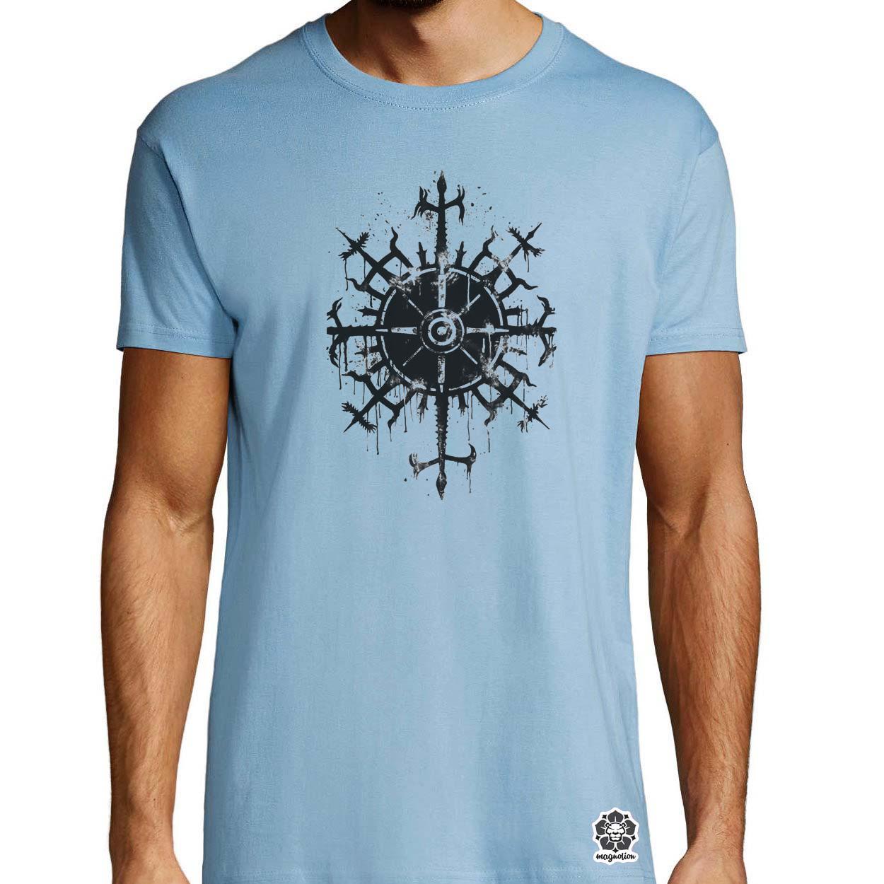 Vegvísir rúna v2 egyedi póló 