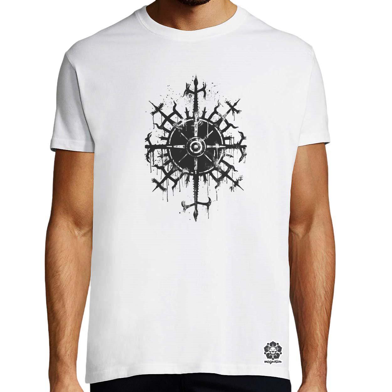 Vegvísir rúna v2 egyedi póló 