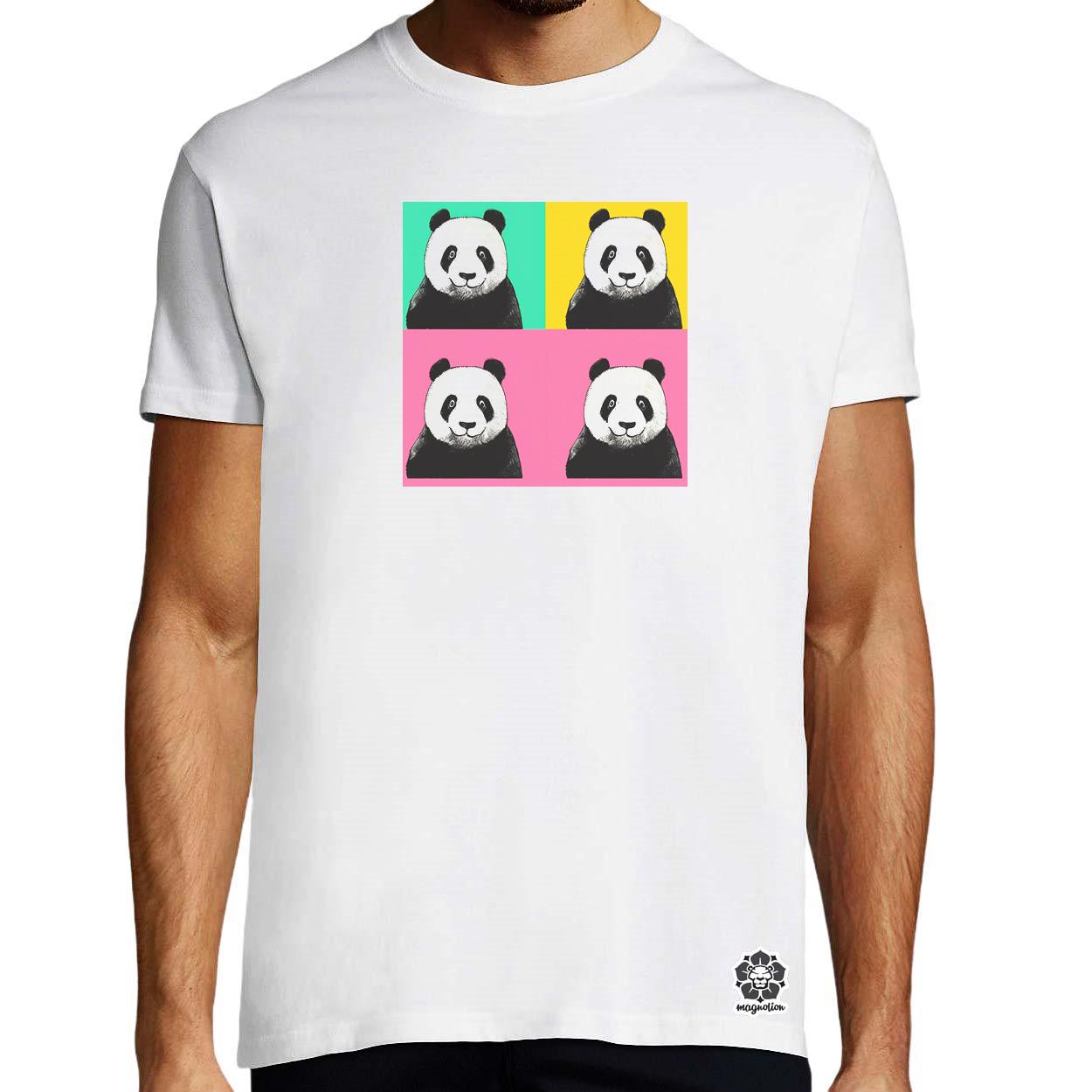 Pop art pandák v1 egyedi póló 
