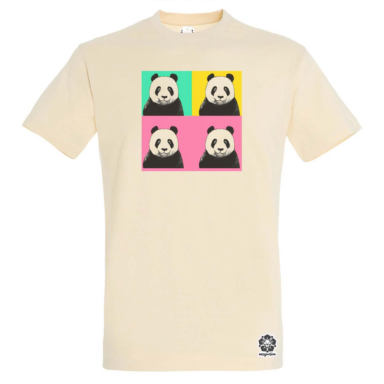 Pop art pandák v1 egyedi póló 