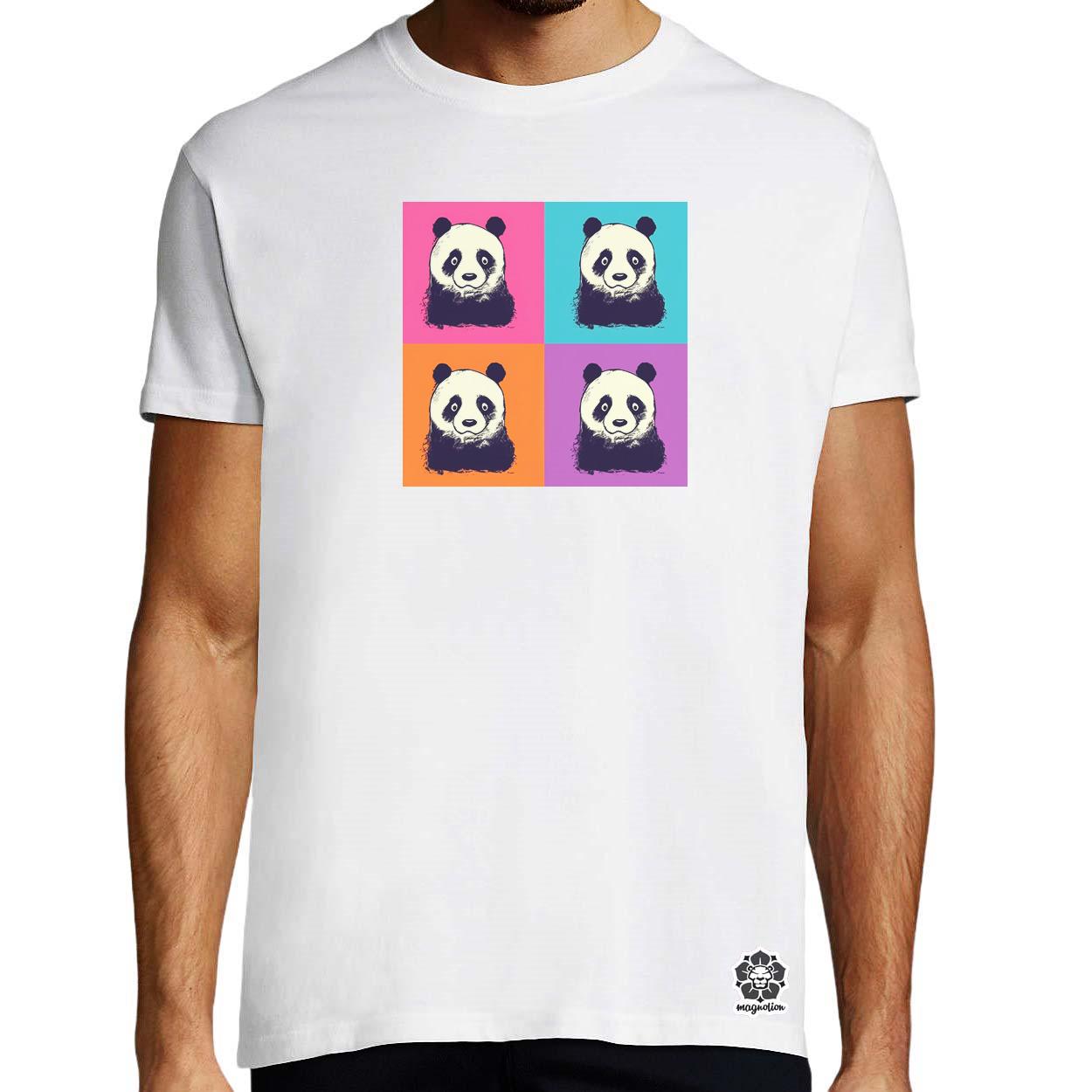 Pop art pandák v3 egyedi póló 