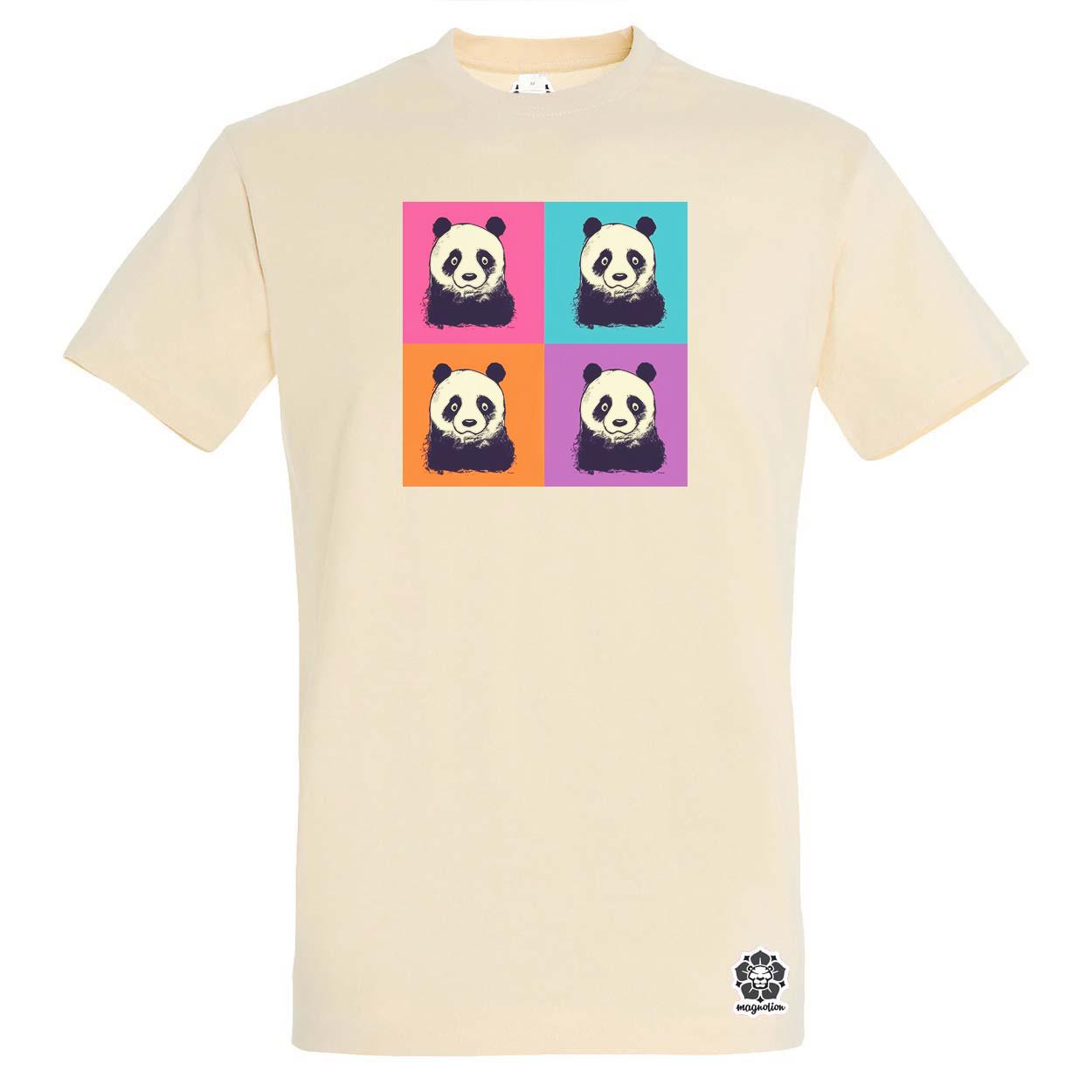 Pop art pandák v3 egyedi póló 
