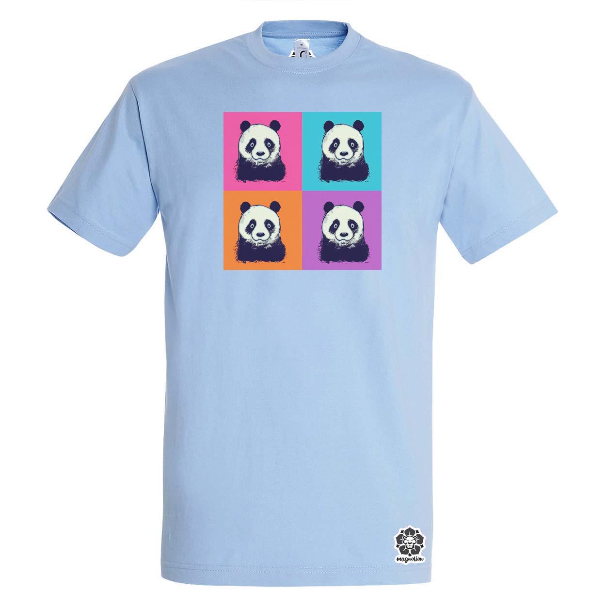 Pop art pandák v3 egyedi póló 