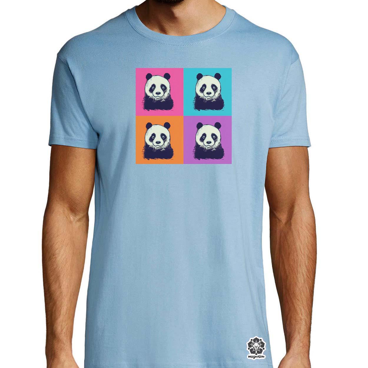 Pop art pandák v3 egyedi póló 