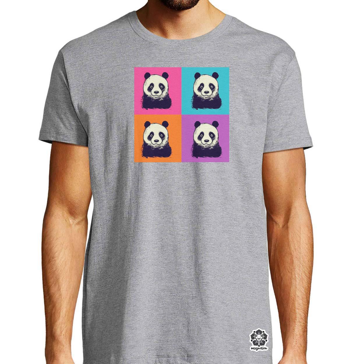 Pop art pandák v3 egyedi póló 