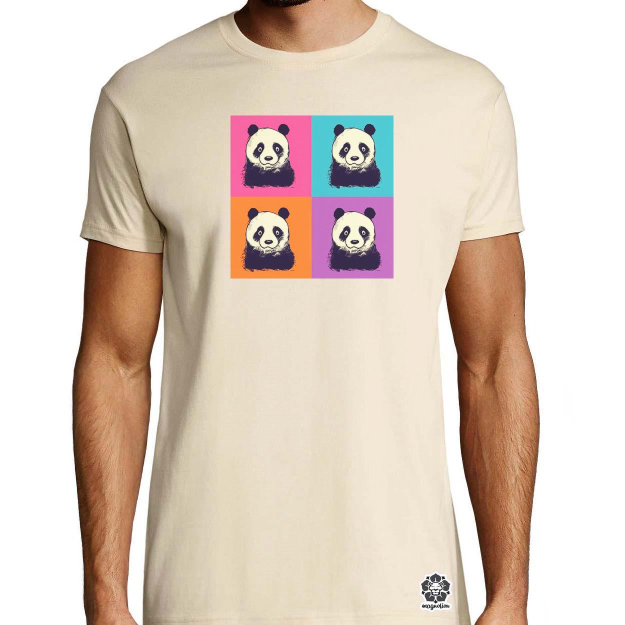 Pop art pandák v3 egyedi póló 