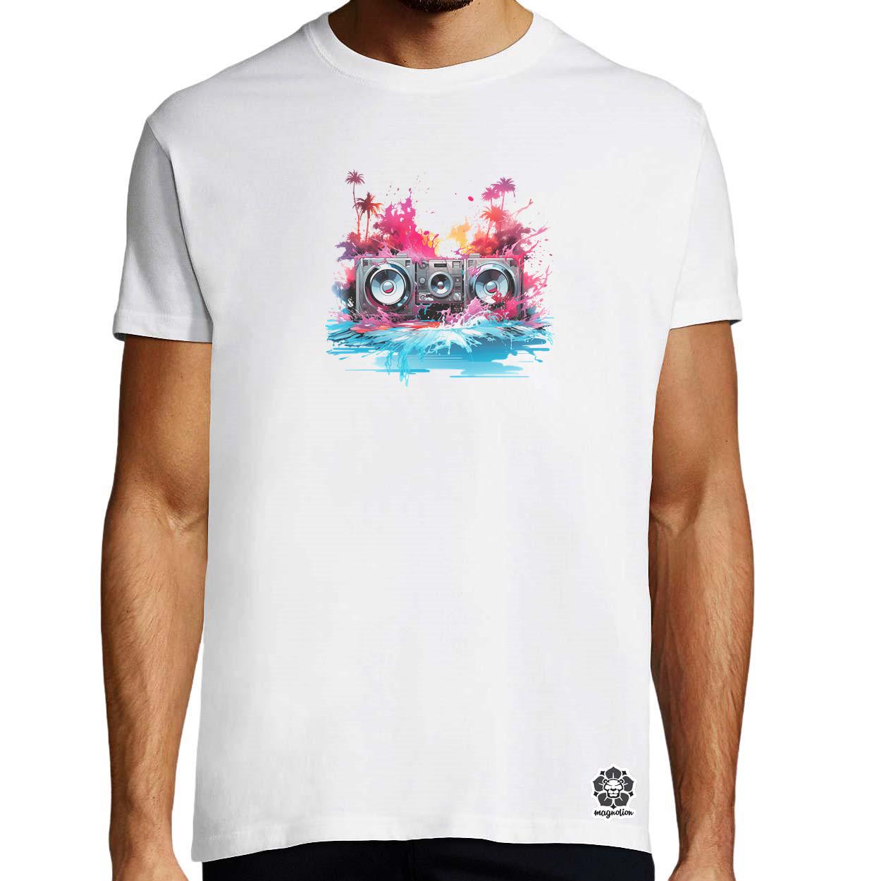 Retró boombox v1 egyedi póló 