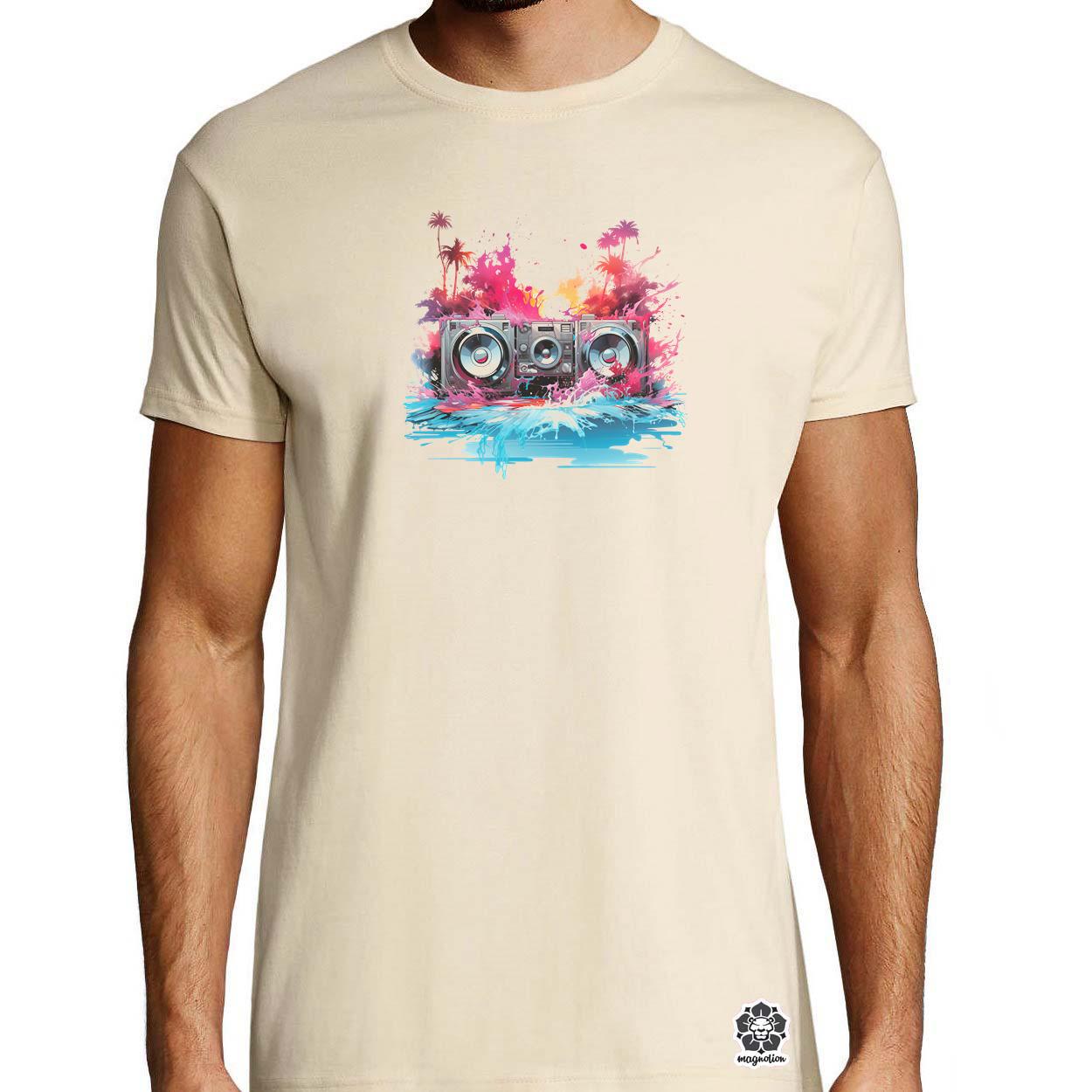 Retró boombox v1 egyedi póló 