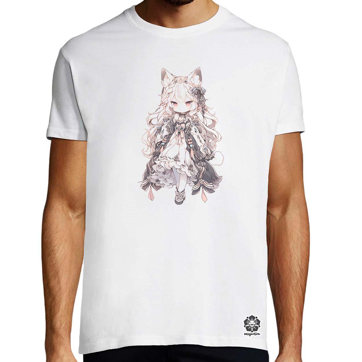 Chibi macskalány v3 egyedi póló 