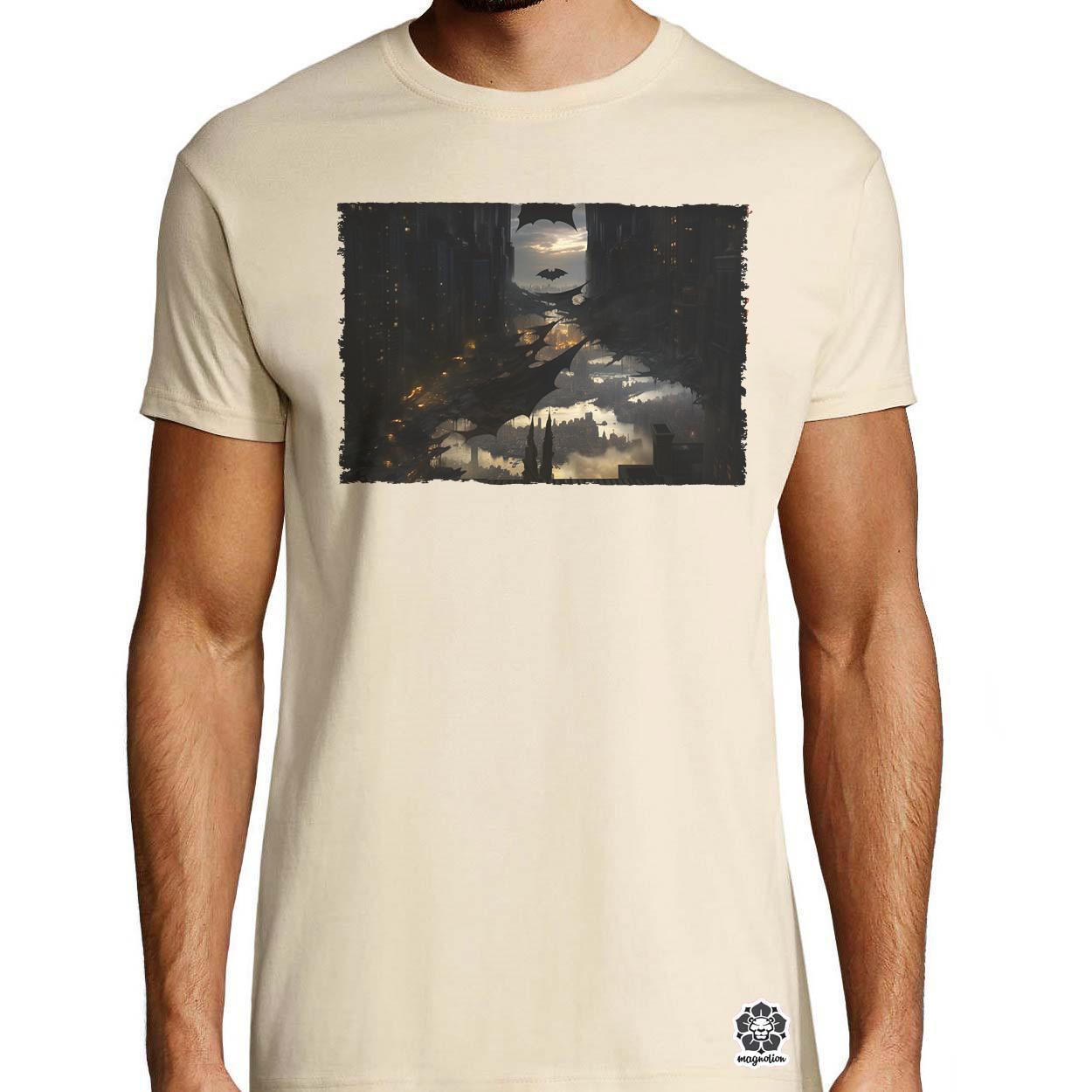 Pareidolia Batman város fantázia v1 egyedi póló 