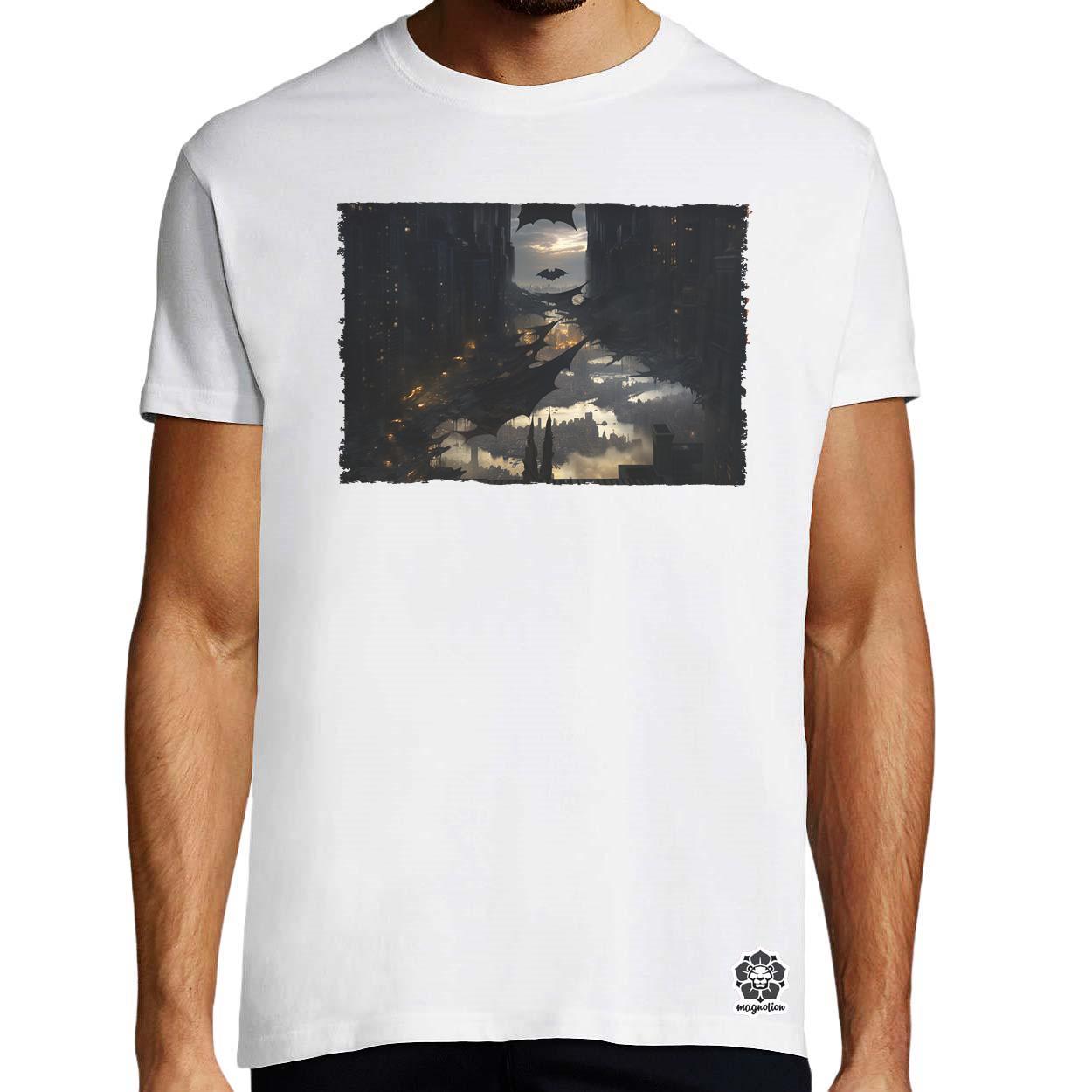 Pareidolia Batman város fantázia v1 egyedi póló 