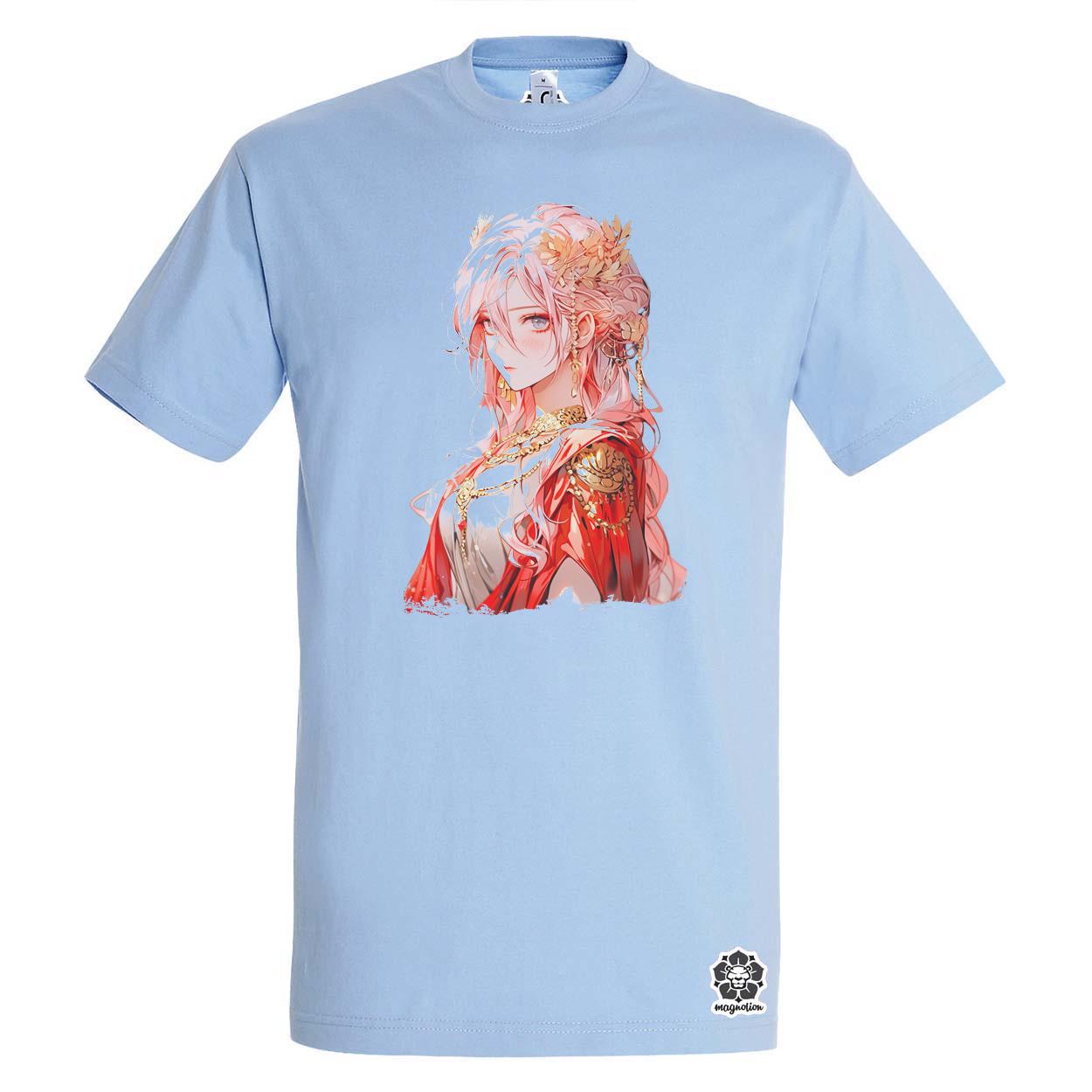 Rózsaszín anime lány v1 egyedi póló 