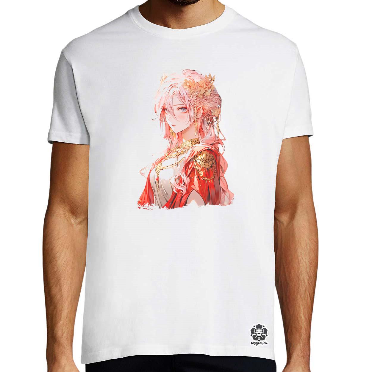 Rózsaszín anime lány v1 egyedi póló 