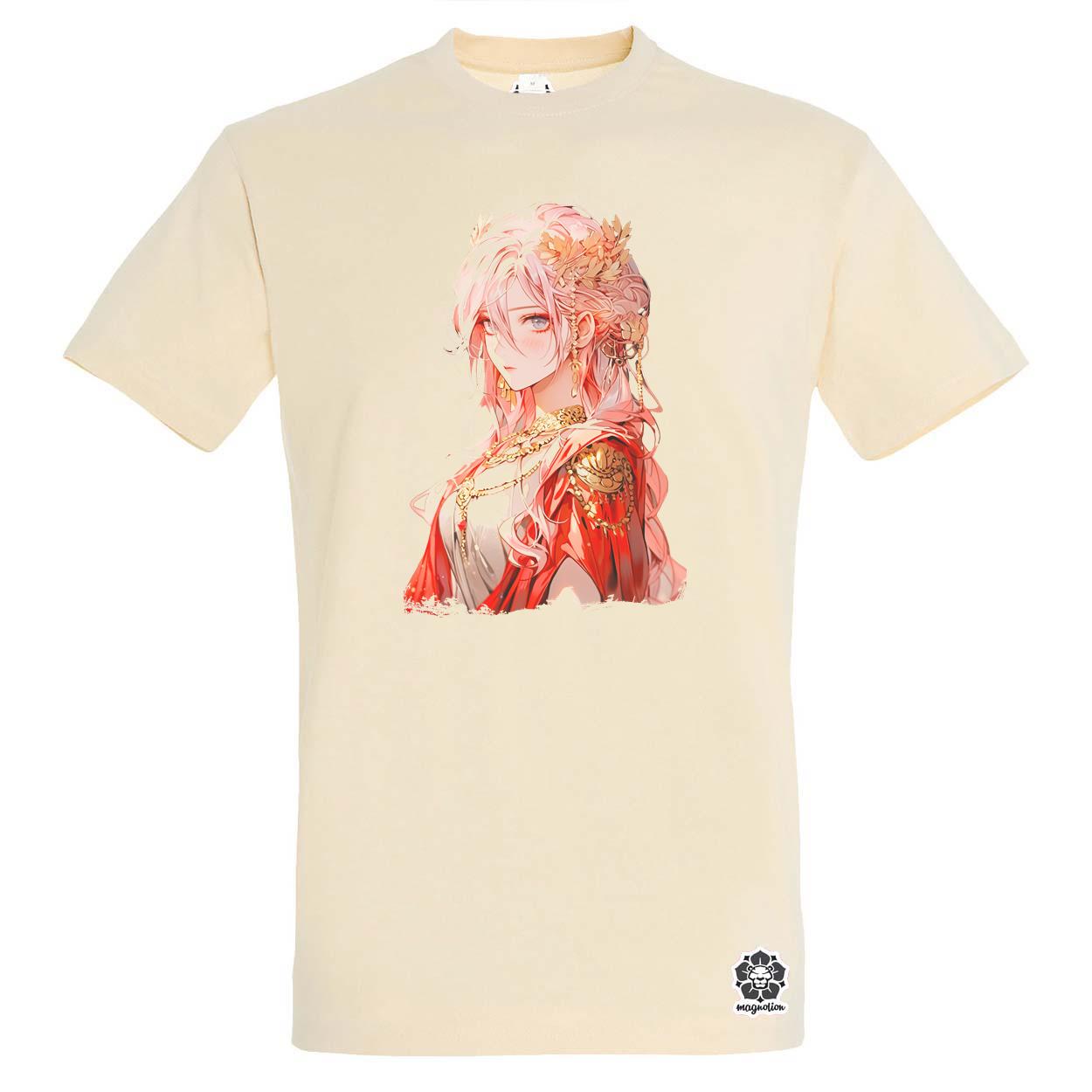 Rózsaszín anime lány v1 egyedi póló 