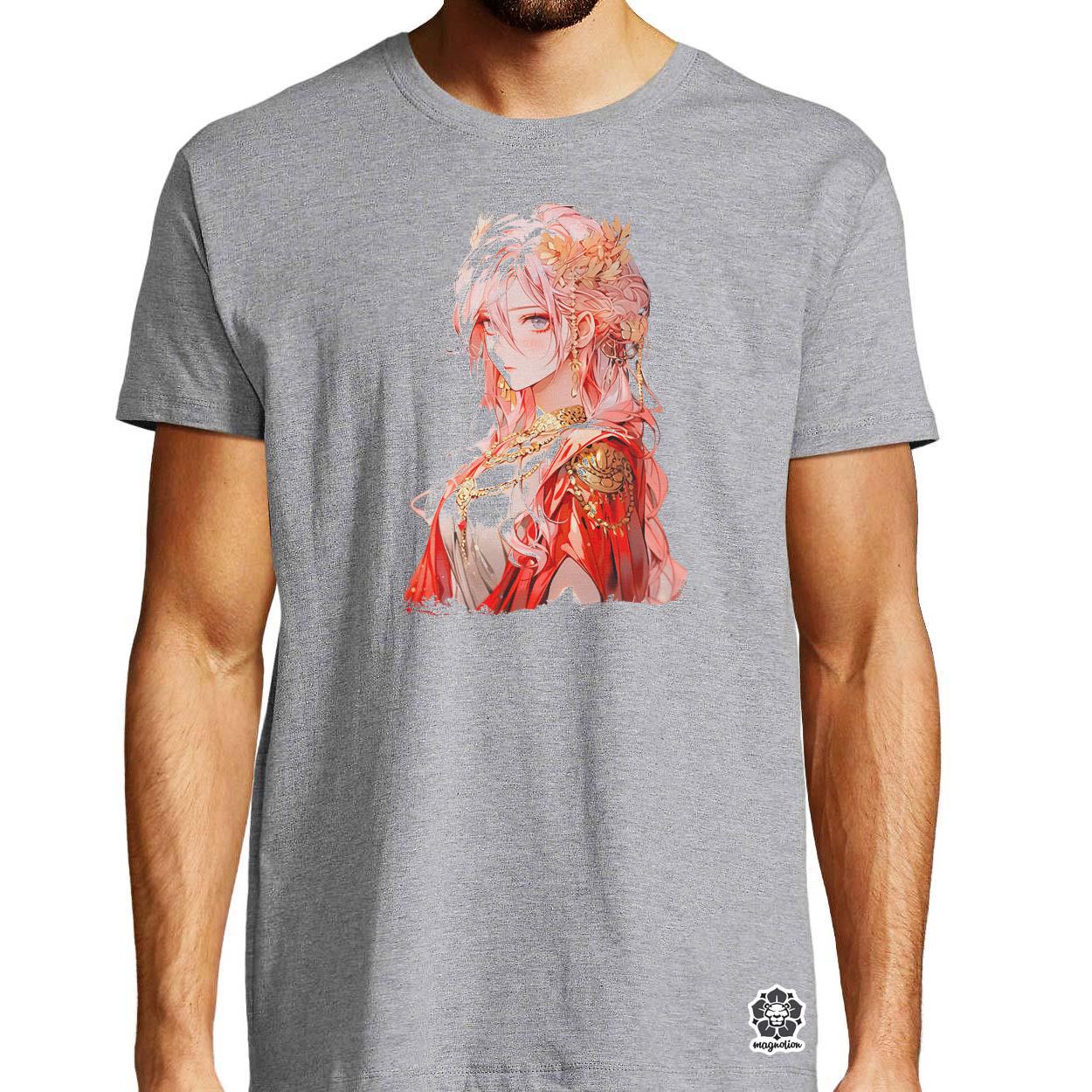 Rózsaszín anime lány v1 egyedi póló 