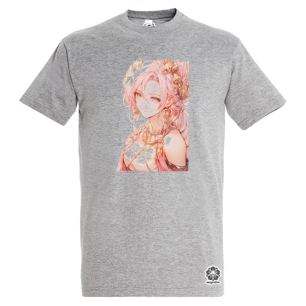 Rózsaszín anime lány v4 egyedi póló 