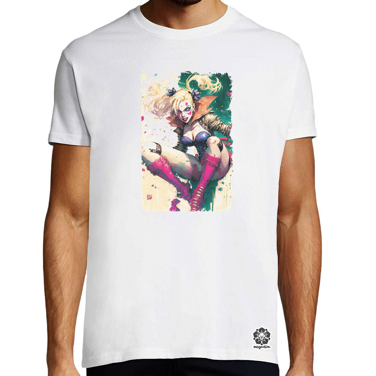 Harley Quinn ugrik digitális művészet egyedi póló 