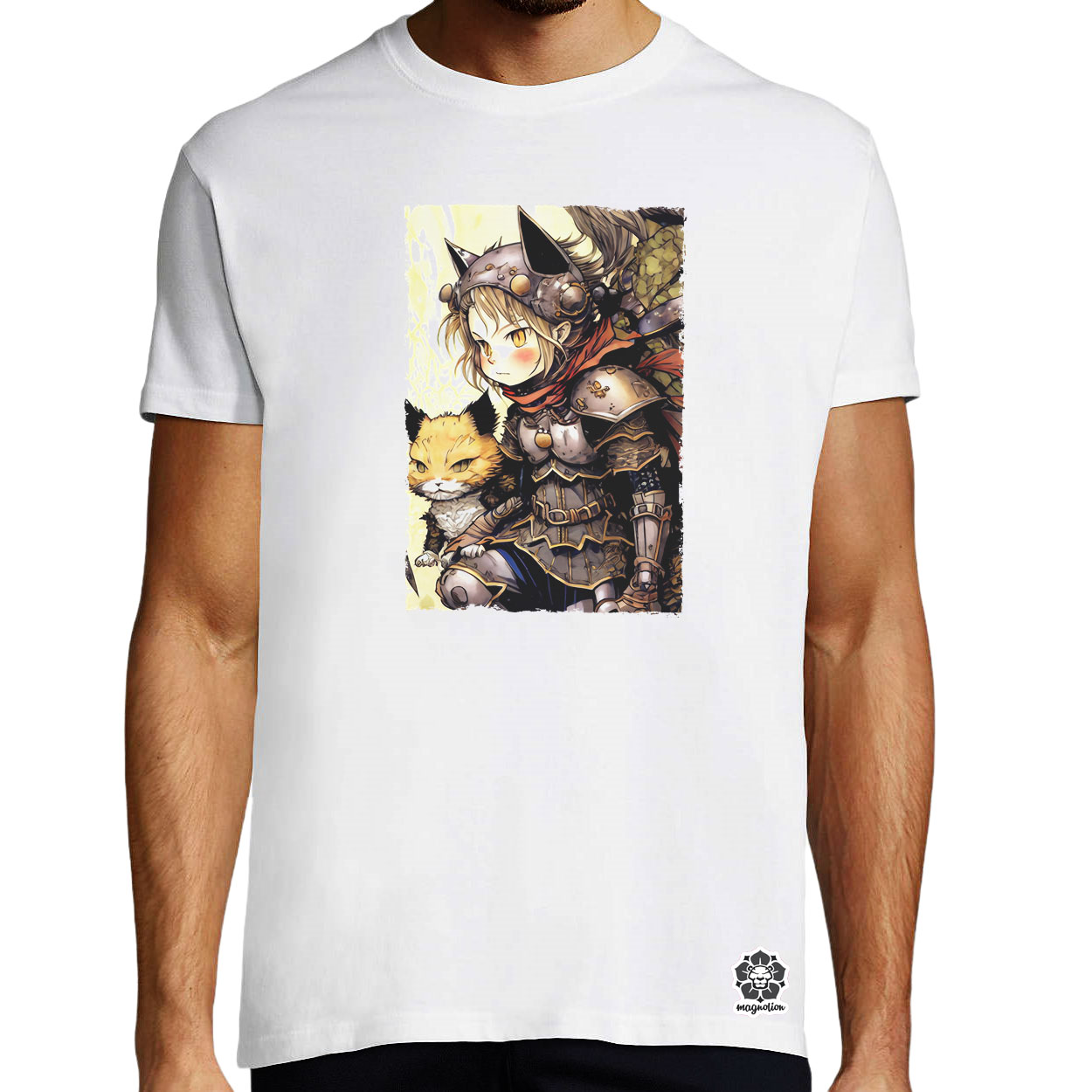 Mesevilág gyerek és cica avatar v3 egyedi póló 