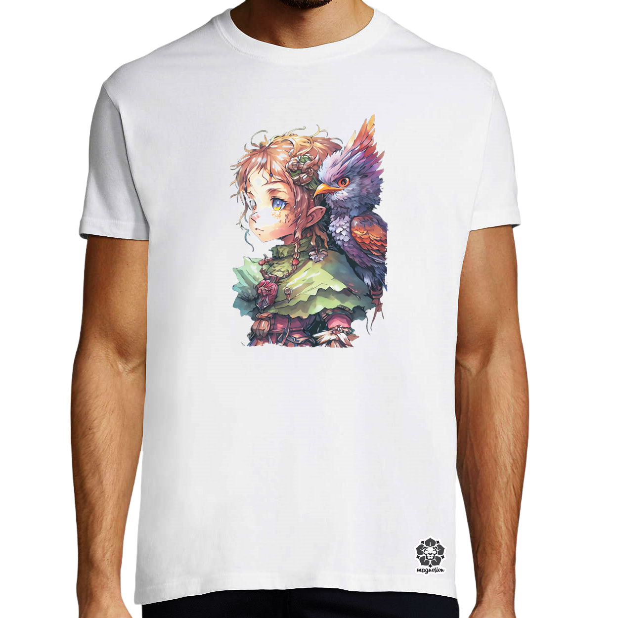 Mesevilág lány és madár avatar v2 egyedi póló 