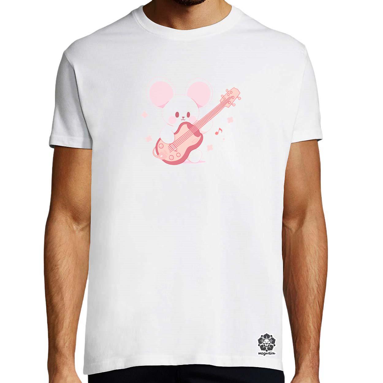 Gitáros egér v1 egyedi póló 